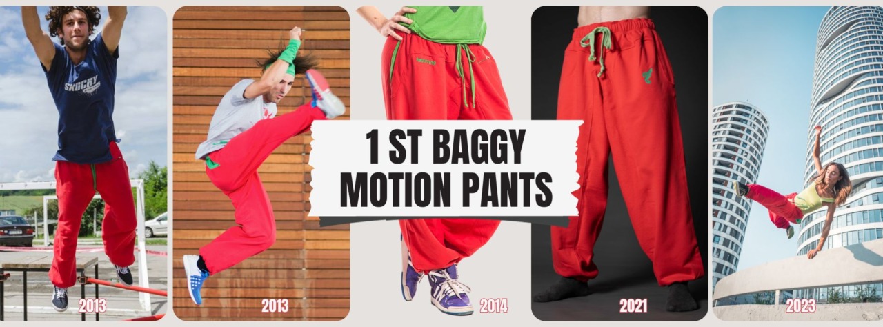 Baggy Motion Pants - Red, Parkour Sweatpants