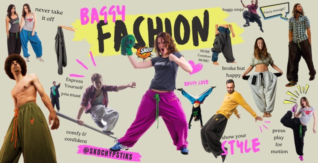 People wearing Baggy Motion Pants - Parkour sweatpants